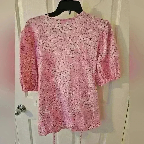 Charter Club Blouse Bubble Bath Pink Daisy Preppy NWT Size L - Picture 3 of 3